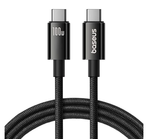 Baseus kábel USB Tungsten Gold USB-C USB-C 100W 100W 1,5m (fekete)