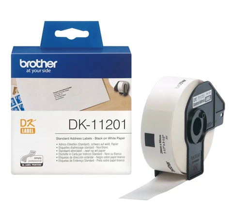 Brother DK-11201 címkéző szalag Fehéren fekete