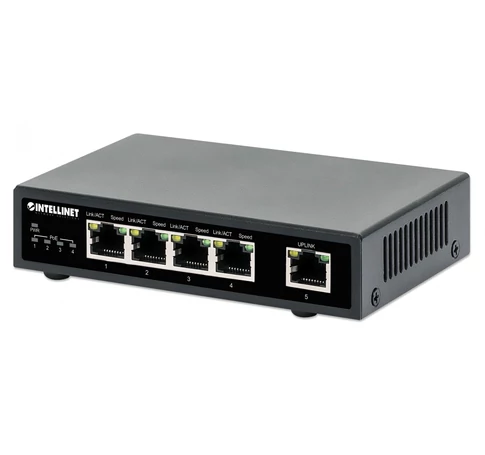 Intellinet 561839 hálózati kapcsoló Gigabit Ethernet (10/100/1000) Ethernet-áramellátás (PoE) támogatása Fekete