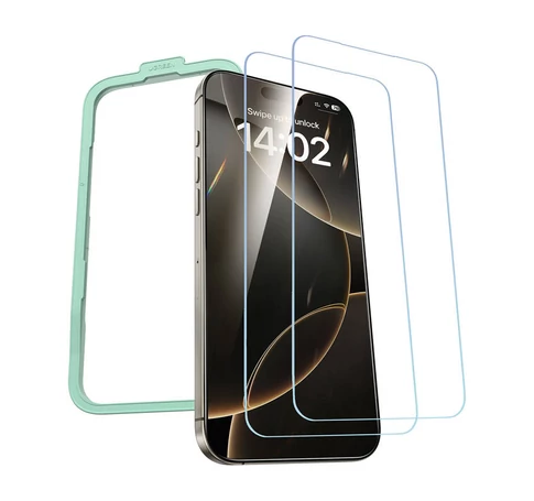 UGREEN SP629 iPhone 16 Pro edzett üvegfólia, 2 db + rögzítőkeret