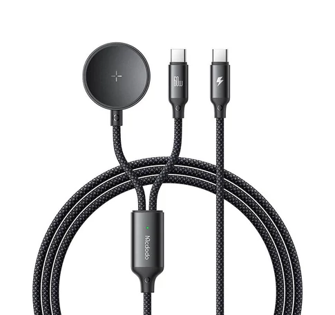 Mcdodo CA-4210 2 az 1-ben USB-C kábel + Samsung Watch töltő, 60W, 1.2m