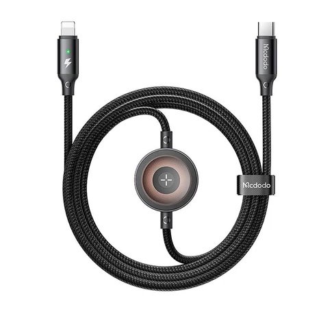 Mcdodo CA-5680 2 az 1-ben USB-C Lightning kábel + Apple Watch töltő, 36W, 1.5m