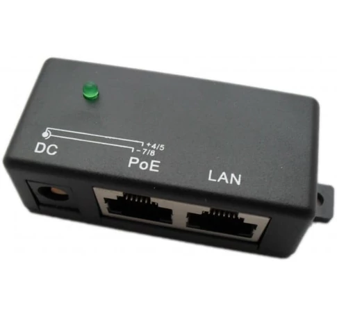Extralink 1 Portos | PoE Injektor | 1x 100Mb/s RJ45, Kocka