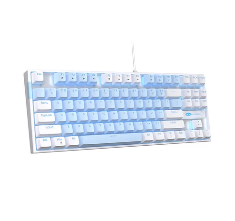 MageGee MK-STAR mechanikus játékbillentyűzet (fehér és kék) (QWERTY)