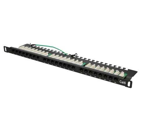 Extralink CAT6 UTP 0,5U | Patchpanel | 24 portos