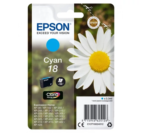 Epson C13T18024012 Claria Home Cián Tintas Patron Standard Kiadás 180 Oldal