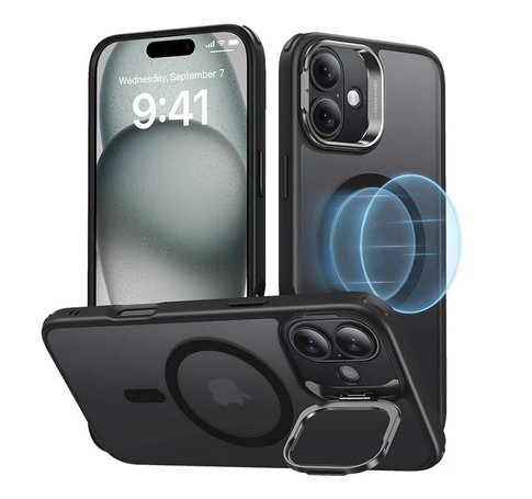 Classic Hybrid (HaloLock) ESR tok állvánnyal iPhone 16 készülékhez (fekete)