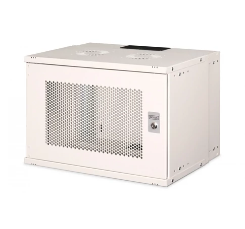 19" 7U falra szerelhető hálózati szekrény, SOHO PRO 370 x 540 x 400 mm, perforált ajtó, szürke, összeszerelés nélkül, 60 kg