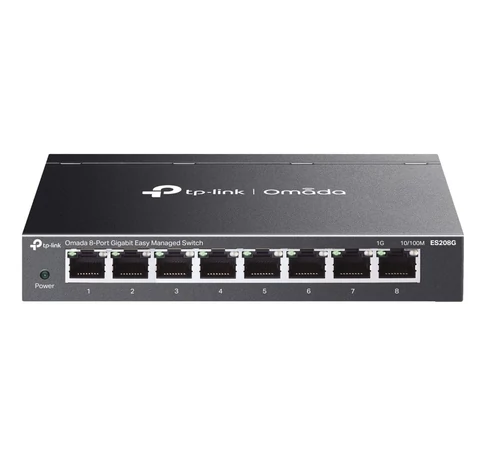 TP-Link Omada ES208G hálózati kapcsoló Vezérelt L2 Gigabit Ethernet (10/100/1000) Fekete