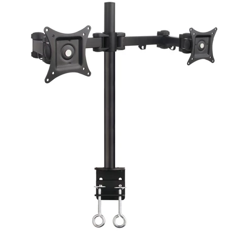 Techly ICA-LCD 482-D Kétmonitoros állvány 13-27” LCD 10kg Asztali forgatható