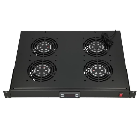 Extralink 19\" RACK MOUNT FAN PANEL (4 FANS) WITH THERMOSTAT Ventilátor panel