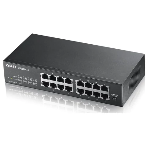 Zyxel GS1100-16 Beállítást nem igénylő (unmanaged) Gigabit Ethernet (10/100/1000)