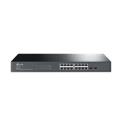 TP-Link JetStream TL-SG2218 hálózati kapcsoló Vezérelt L2/L2+ Gigabit Ethernet (10/100/1000) 1U Fekete