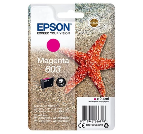 Epson C13T03U34010 tintapatron 1 dB Eredeti Standard teljesítmény Magenta