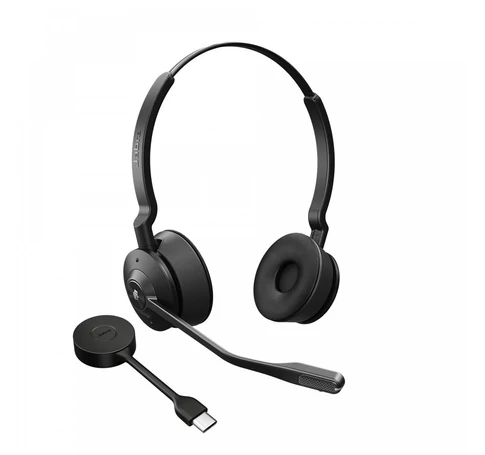 Jabra Engage 55 Headset Vezeték nélküli Fejpánt Iroda/telefonos ügyfélközpont Fekete, Titán