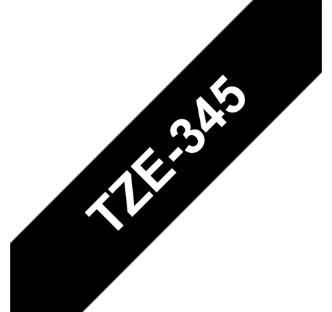Brother TZE-345 címkéző szalag Fekete alapon fehér