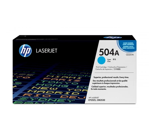 HP 504A Cyan Original LaserJet Toner Cartridge