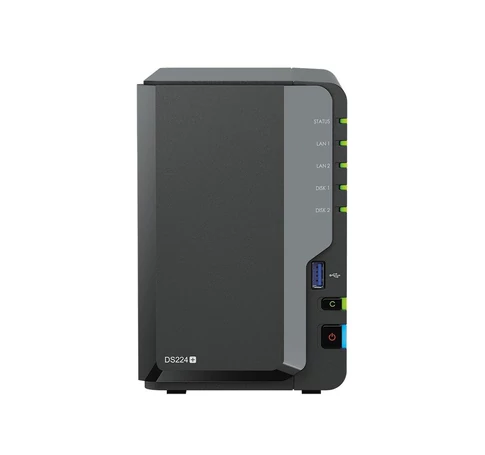 Synology DiskStation DS224+ tárolószerver NAS Asztali Ethernet/LAN csatlakozás Fekete J4125