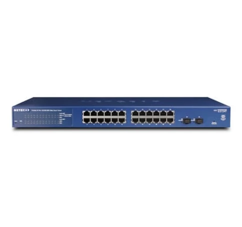 NETGEAR GS724Tv6 Vezérelt L2+/L3 Gigabit Ethernet (10/100/1000) 1U Kék, Szürke