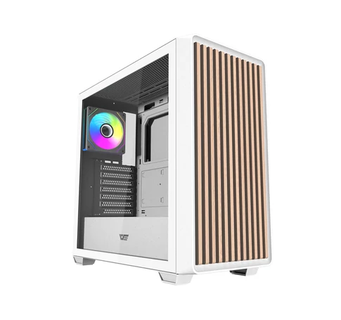 Darkflash DS900WD ATX számítógépház (fehér) + 4 ventilátorok