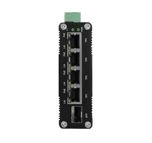 BCS BCS-ISP04G-1SFP Ipari PoE Switch 4 Port 1Gbps DIN Sínre