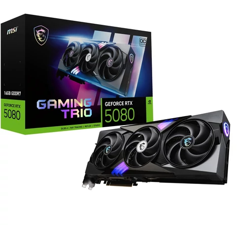 MSI GeForce RTX 5080 Gaming Trio OC 16GB GDDR7 DLSS4