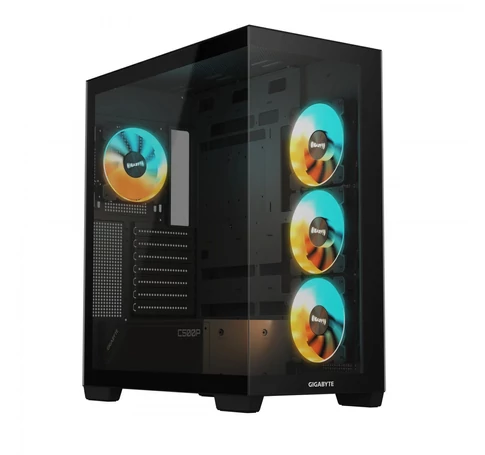 GIGABYTE C500 PANORAMIC STEALTH Midi Tower Fekete