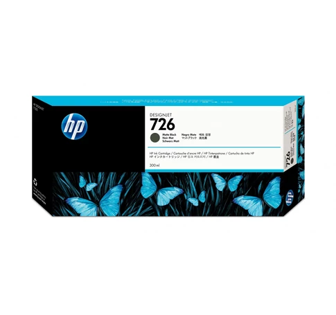 HP 726 300-ml Matte Black DesignJet Ink Cartridge