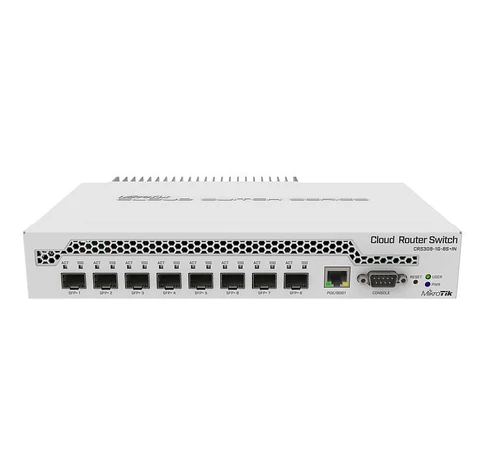 Mikrotik CRS309-1G-8S+ Vezérelt Gigabit Ethernet (10/100/1000) Ethernet-áramellátás (PoE) támogatása Fehér