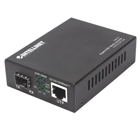 Intellinet 508216 hálózati média konverter 1000 Mbit/s Fekete