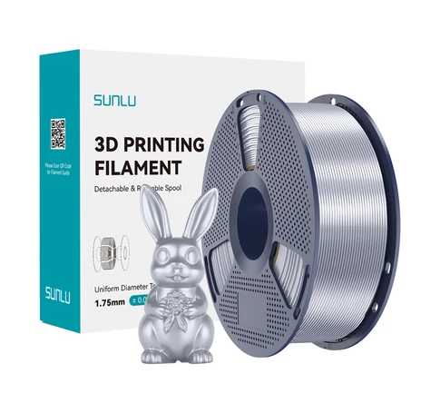 Sunlu PLA+ Silk Silver filament