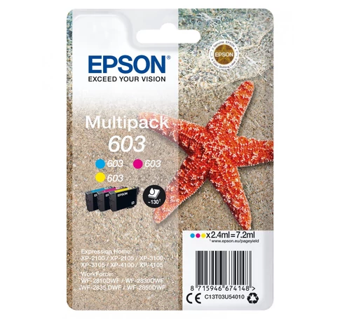 Epson C13T03U54010 tintapatron 1 db Eredeti Standard teljesítmény Cián, Magenta, Sárga
