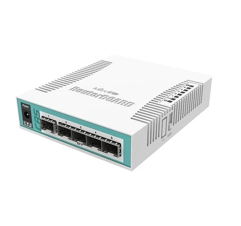 Mikrotik CRS106-1C-5S hálózati kapcsoló Gigabit Ethernet (10/100/1000) Ethernet-áramellátás (PoE) támogatása Fehér