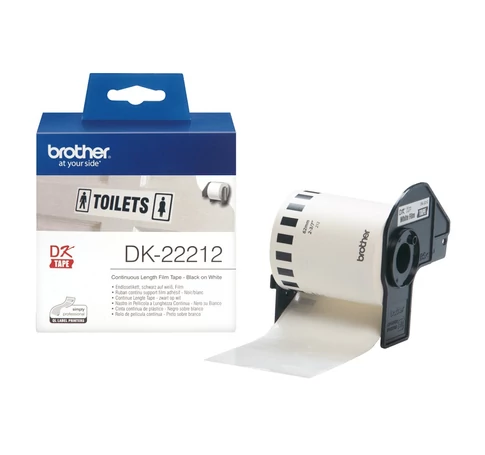 Brother DK-22212 címkéző szalag Fehéren fekete