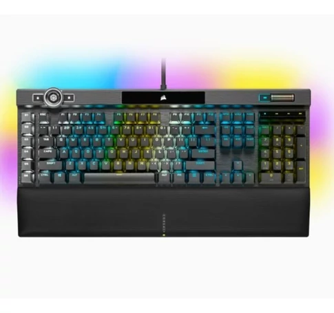 Corsair K100 RGB játékbillentyűzet USB QWERTY amerikai angol fekete