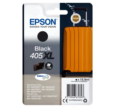 Epson 405XL tintapatron 1 db Eredeti Nagy (XL) kapacitású Fekete
