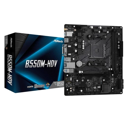 ASRock 90-MXBDJ0-A0UAYZ B550M-HDV AMD Ryzen DDR4 Micro ATX alaplap