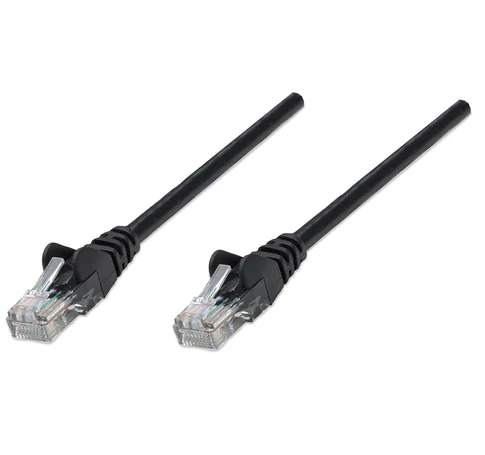 Intellinet 1m Cat5e hálózati kábel Fekete U/UTP (UTP)