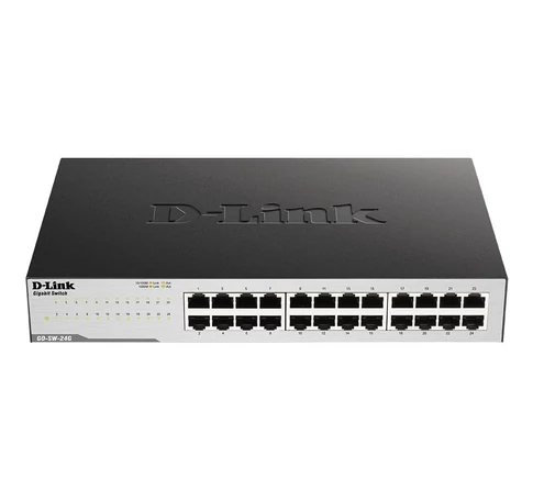 D-Link GO-SW-24G Beállítást nem igénylő (unmanaged) L2 Gigabit Ethernet (10/100/1000) 1U Fekete
