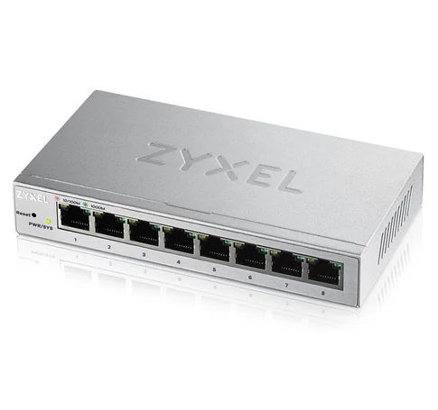 Zyxel GS1200-8 Vezérelt Gigabit Ethernet (10/100/1000) Ezüst