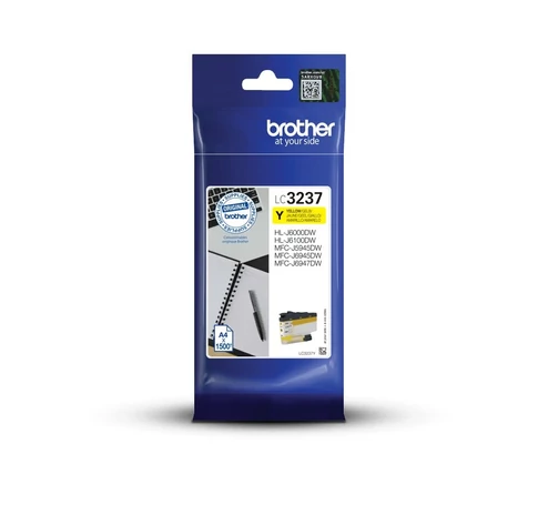 Brother LC3237Y tintapatron 1 db Eredeti Standard teljesítmény Sárga