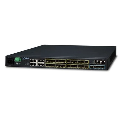 PLANET SGS-6341-16S8C4XR hálózati kapcsoló Vezérelt L3 Gigabit Ethernet (10/100/1000) 1U Fekete