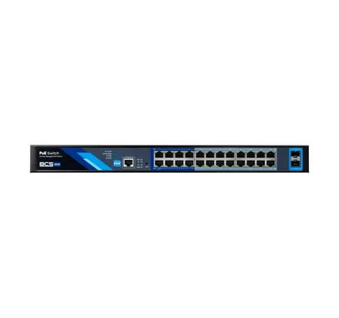 BCS BCS-B-SP24G-2SFP-M Kezelt PoE Switch 24 Port 1Gbps exPoE Technológiával
