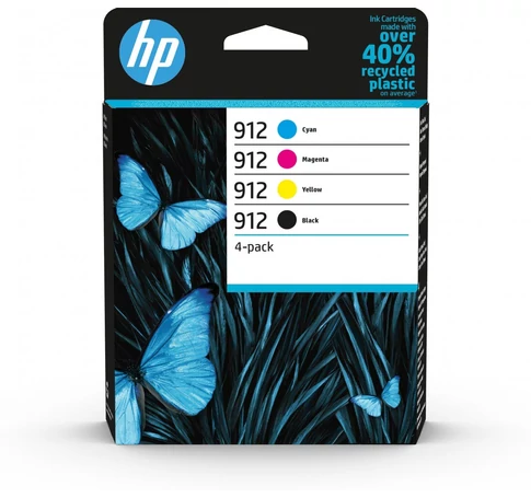 HP 912 4-pack Black/Cyan/Magenta/Yellow Original Ink Cartridges