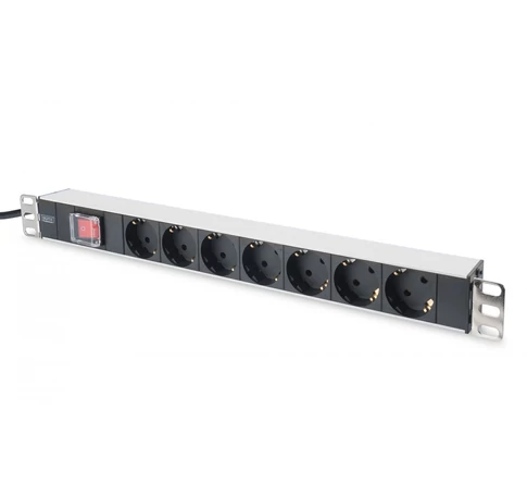 Digitus DN-95402 elektromos elosztó 2 M 7 AC kimenet(ek) Fekete