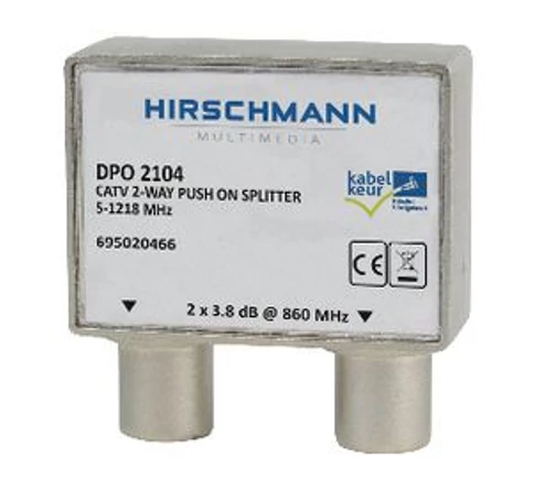 CATV Elosztó 4.8 dB / 5-1218 MHz - 2 Kimenet