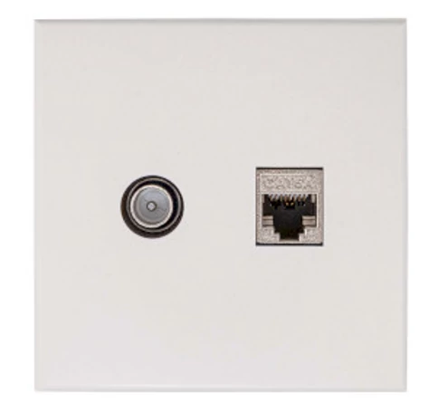AP2000 CD83 Cover plate 83x83 coax and data EDC2000