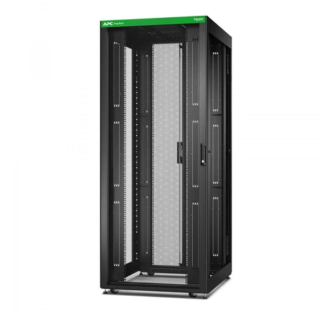 Könnyű Rack 800mm/42U/1000mm, tetővel, kerekekkel, lábakkal és 4 konzollal, oldalsó panelek nélkül, fekete