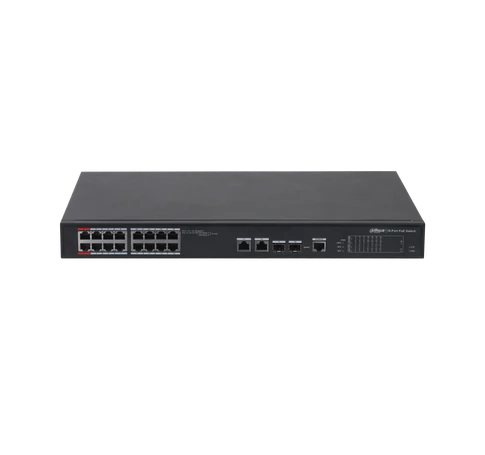 Dahua PFS4218-16ET-240-V3 16-portos 100 Mbps + 2-portos Gigabit Kezelt PoE Switch