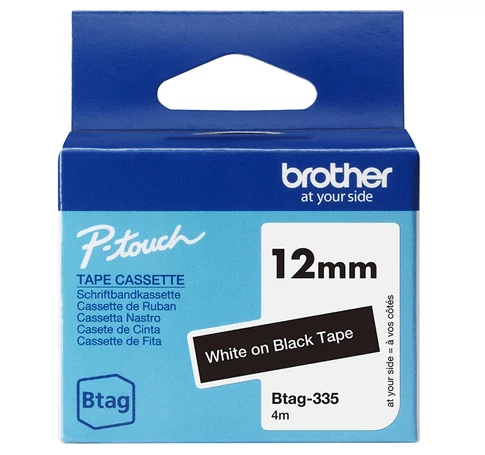 Brother BTAG-335 címkéző szalag Fekete alapon fehér